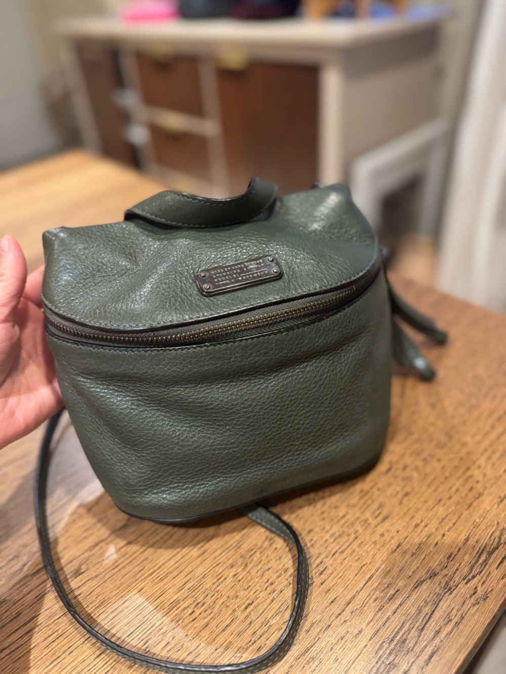 Marc by Marc Jacobs Olive Green Leather canteen Bag